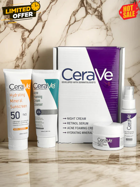 CeraVe 4-in-1 Glow Essentials Kit – Cleanse, Protect, Repair & Radiate
