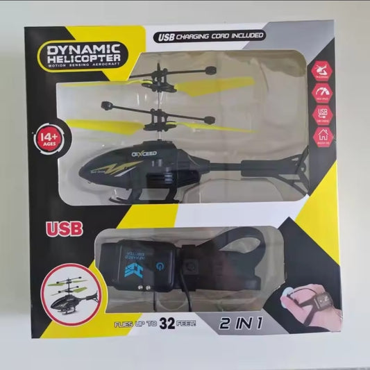 Smart Remote Control Aircraft with Motion Sensing Watch Fun Beginner-Friendly Toy Helicopter for Kids